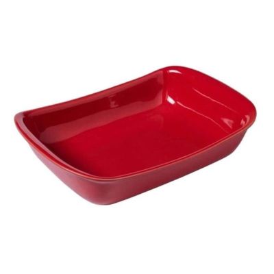 Pyrex SU26RR5/7246 Seramik Fırın Kabı, 26 cm, Kırmızı - 1