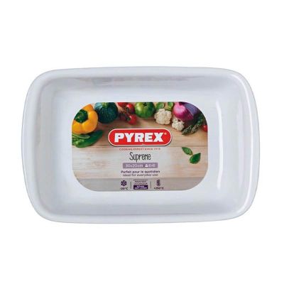 Pyrex SU30RR1/7046 Seramik Fırın Kabı, 30x20 cm, Beyaz - 2
