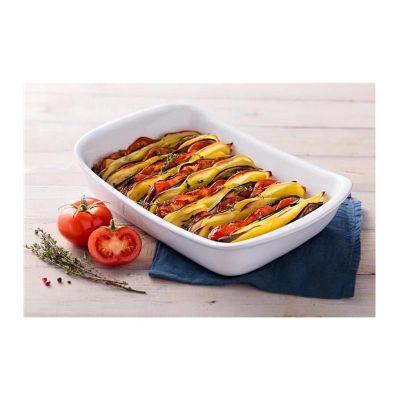 Pyrex SU30RR1/7046 Seramik Fırın Kabı, 30x20 cm, Beyaz - 3
