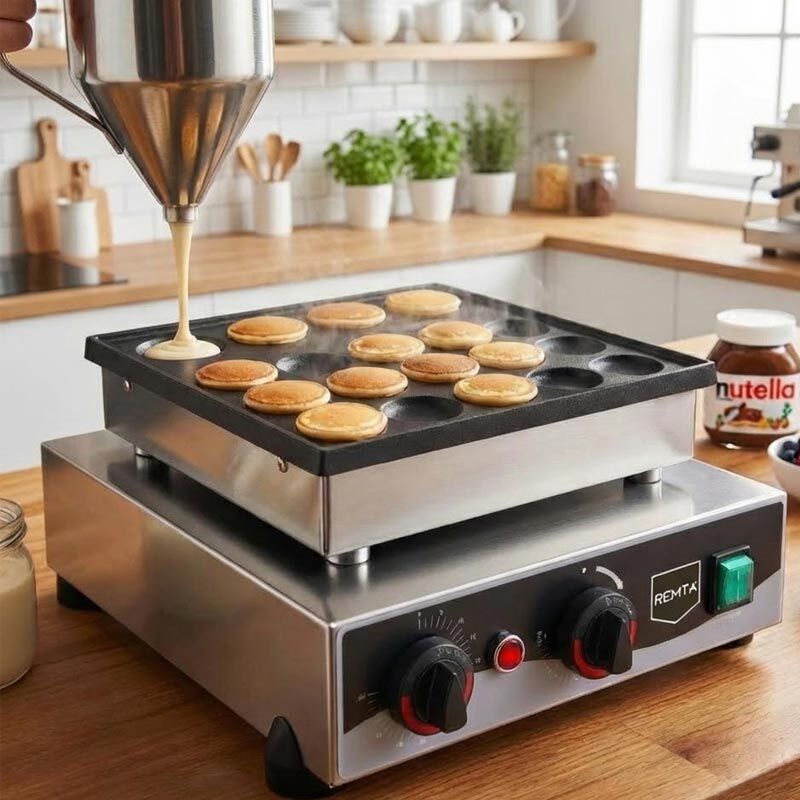 Remta W26 Yuvarlak Bubble Waffle Makinesi, 25'li, Elektrikli - Remta