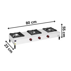Remta CEJ24 طباخ مطعم طباخ 3 شعلة علوية، غاز طبيعي - 2