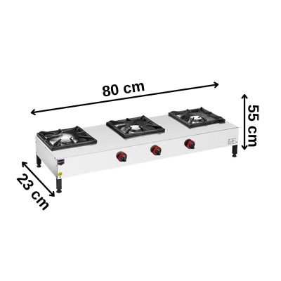 Remta CEJ24 3 Burner Set Top Restaurant Cooker, Natural Gas - Remta