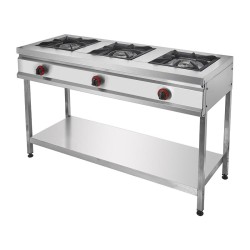 Remta CEJ25(L) طباخ مطعم مع رف قاعدة ثابت، 3 شعلات، غاز البترول المسال - Remta