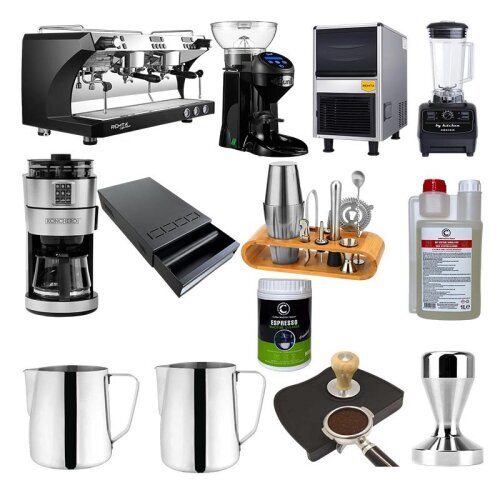 Remta Coffee Master 2 Gruplu Espresso Kahve Makinesi, 13 Parça Kafe Seti - 1