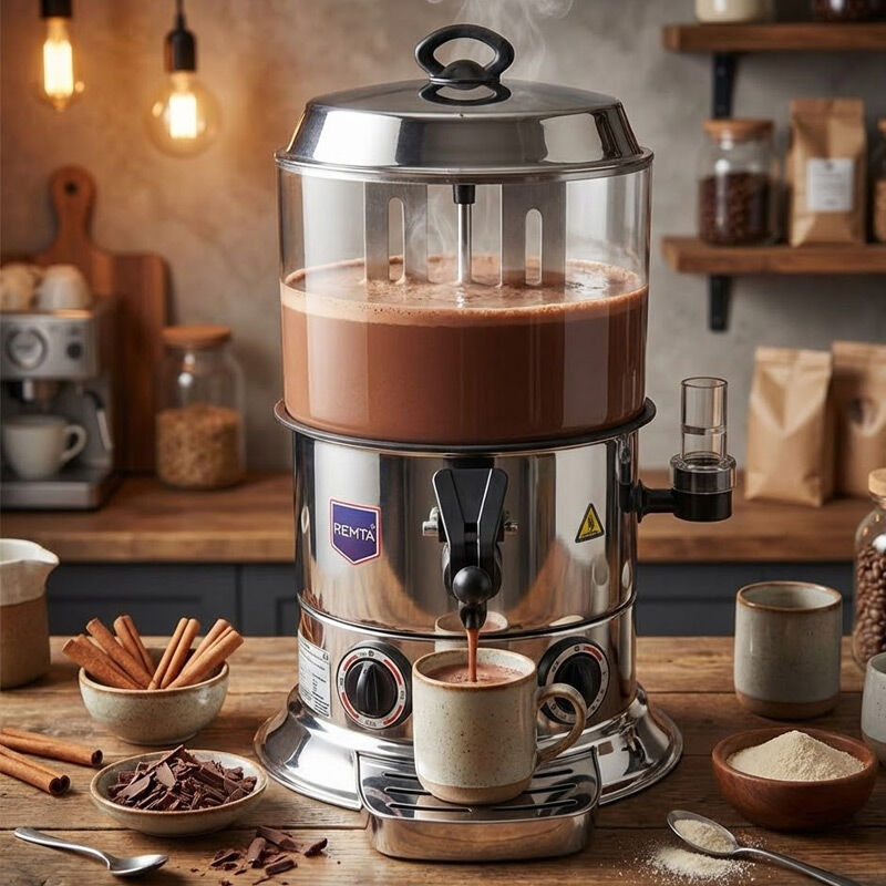 Remta CS2 Hot Chocolate & Sahlep Machine, 9 L, Silver - Remta