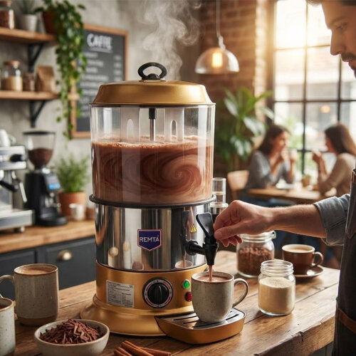 Remta CS8 Hot Chocolate & Sahlep Machine, 9 L, Gold - Remta (1)