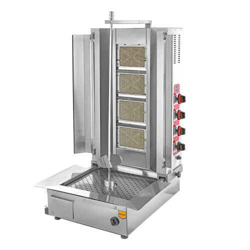 Remta D08(A) Bottom Motor Doner Kebab Cooker, 4 Radians, LPG - Remta
