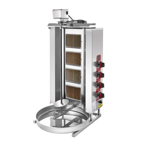 Remta D08(M) Top Motor Doner Kebab Cooker with, 4 Radians, Gas (CE) - Remta
