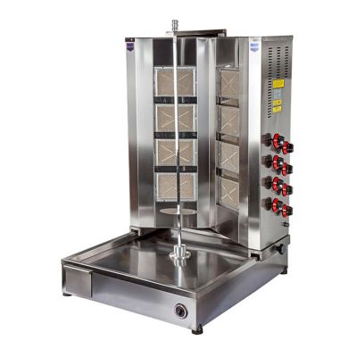 Remta D14 Bottom Motor V Model Doner Kebab Cooker, 8 Radians, Gas CE Certificated - 1