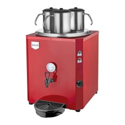Remta DE10 Jumbo Çay Makinesi, 3 Demlikli, 40 L, Elektrikli, Kırmızı - Thumbnail