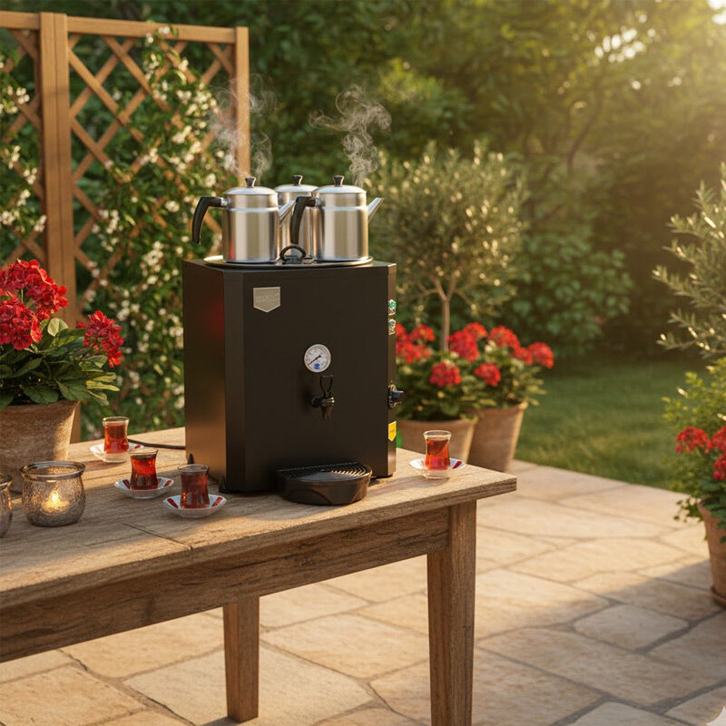 Remta DE10 Jumbo Tea Maker, 3 заварочных чайника, 40 л, электрический, черный - Remta