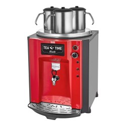 Remta DE10P Premium Jumbo Çay Makinesi, 3 Demlikli, 40 L, Elektrikli, Kırmızı - Thumbnail