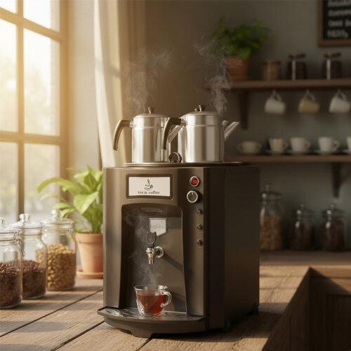 Remta DE10P Premium Jumbo Çay Makinesi, 3 Demlikli, 40 L, Elektrikli, Siyah - Remta (1)