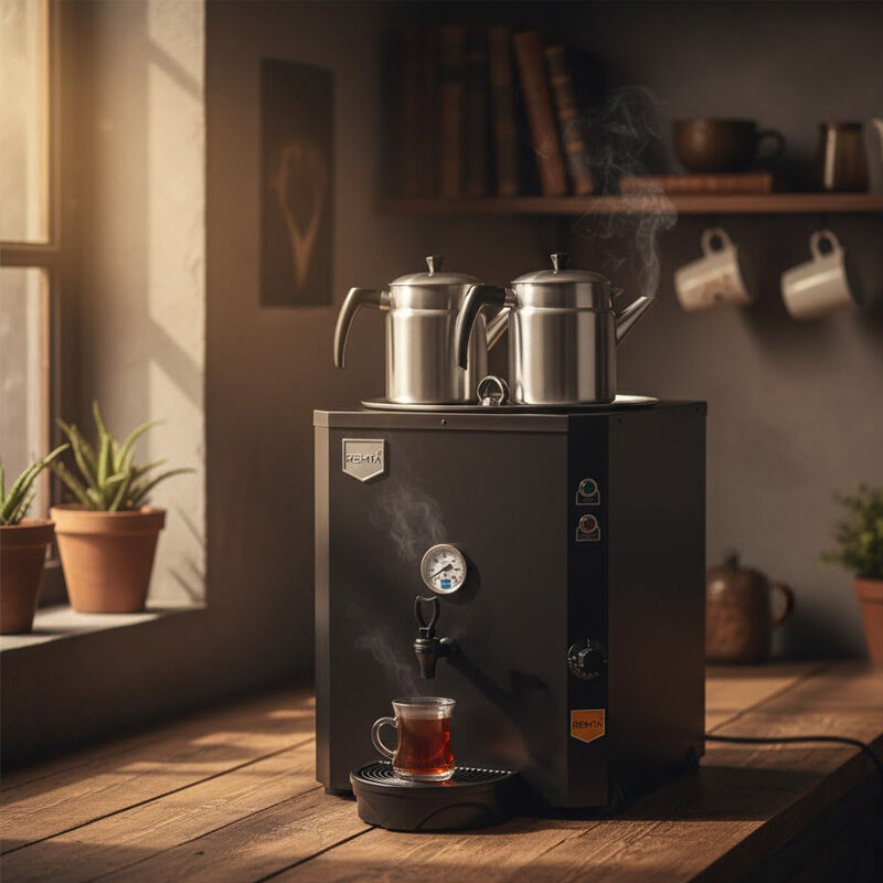 Remta DE10S Jumbo Прибор для приготовления чая с плавающим чайником, 3 насадки, 40 л, электрический, черный - Remta