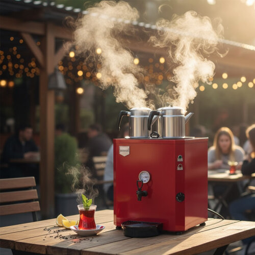 Remta DE10S Jumbo Float Tea Maker, 3 Infuser, 40 L, Electric, Red - Remta (1)