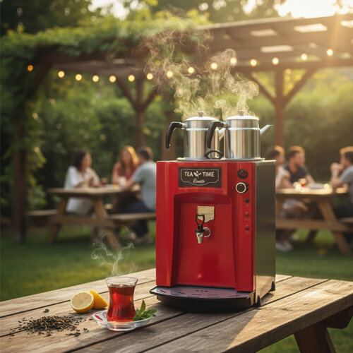 Remta DE11SP Premium Jumbo Float Tea Maker, 2 инфузора, 23 л, красный - 2