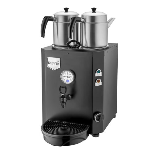 Remta DE12 Jumbo Tea Maker, 2 Teapots, 13 L, Electric, Black - 1