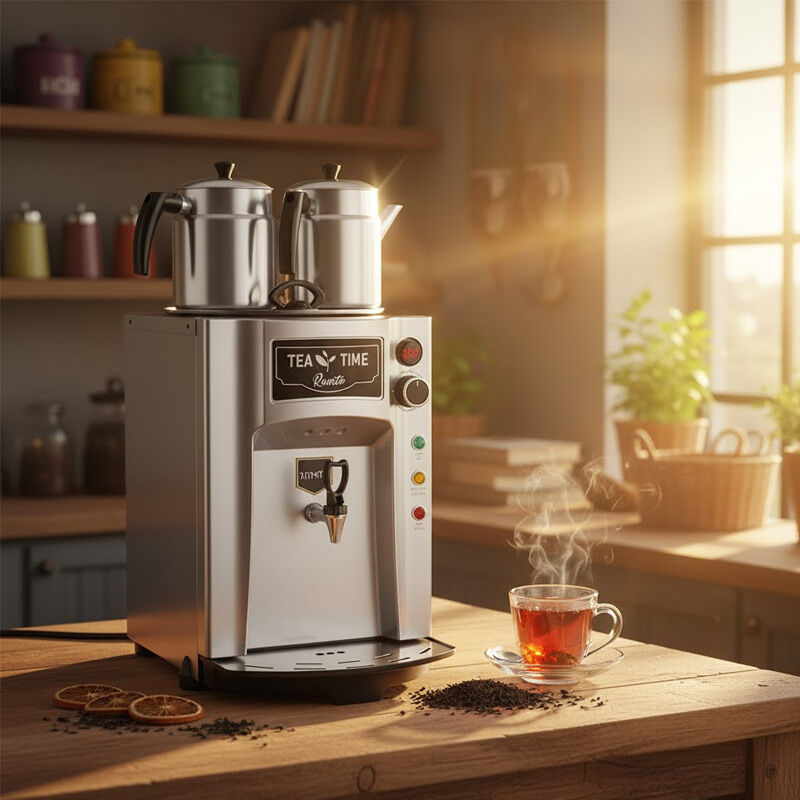 Remta DE12P 2 Demlikli Premium Jumbo Çay Makinesi, 15 L, Elektrikli, Gri - Remta