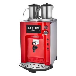 Remta DE12P Premium Jumbo Çay Makinesi, 2 Demlikli, 15 L, Elektrikli, Kırmızı - Thumbnail