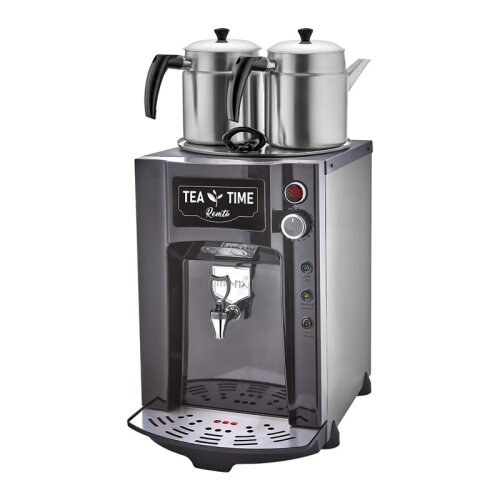 Remta DE12P Premium Jumbo Çay Makinesi, 2 Demlikli, 15 L, Elektrikli, Siyah - Remta