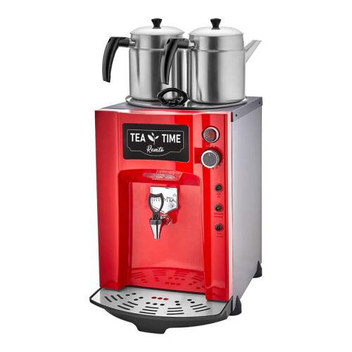 Remta DE12P Premium Jumbo Tea Maker, 2 Teapot, 15 L, Electric, Red - Remta