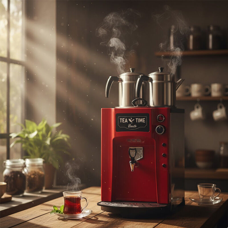 Remta DE12P Premium Jumbo Tea Maker, 2 Teapot, 15 L, Electric, Red - Remta