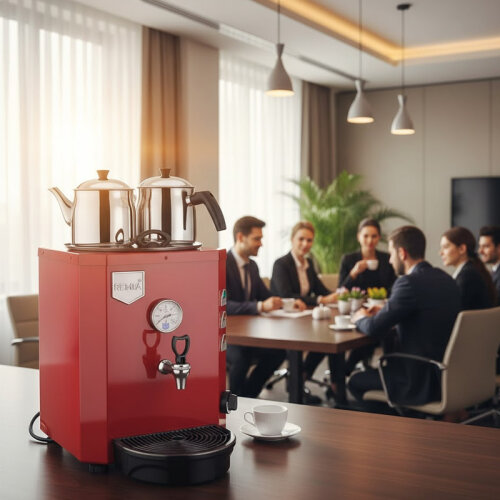 Remta DE12S Jumbo Float Tea Maker, 2 Infuser, 13 L, Electric, Red - Remta (1)