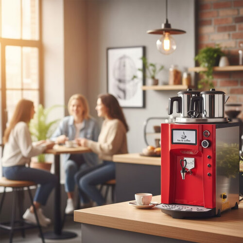 Remta DE12SP Premium Jumbo Şamandıralı Çay Makinesi, 2 Demlikli, 15 L, Elektrikli, Kırmızı - 2