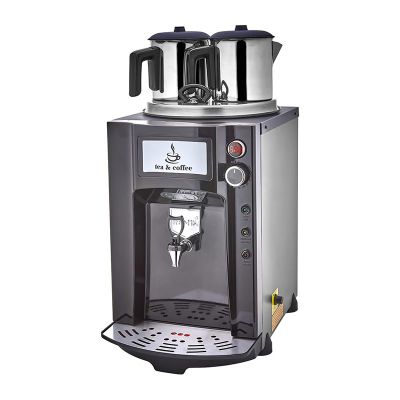 Remta DE12SP Premium Jumbo Şamandıralı Çay Makinesi, 2 Demlikli, 15 L, Elektrikli, Siyah - 1