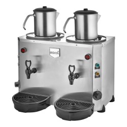 Remta DE15 Jumbo Çay Makinesi, 2 Demlikli, 9+9 L, Elektrikli, Gri - Remta