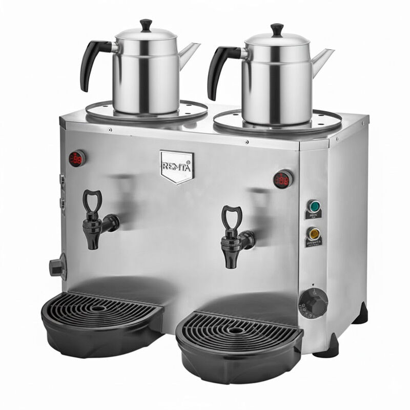 Remta DE15 Jumbo Tea Maker, 2 заварочных чайника, 9+9 л, электрический, серый - Remta