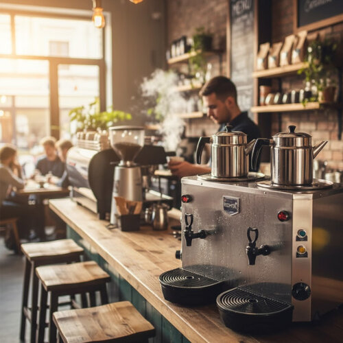 Remta DE15 Jumbo Tea Maker, 2 заварочных чайника, 9+9 л, электрический, серый - Remta (1)