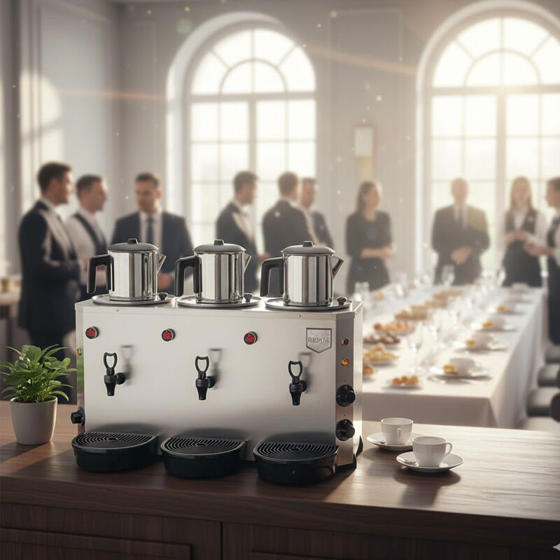 Remta DE16 Jumbo Tea Maker, 3 Teapot, 9+9+9 L, Electric - Remta