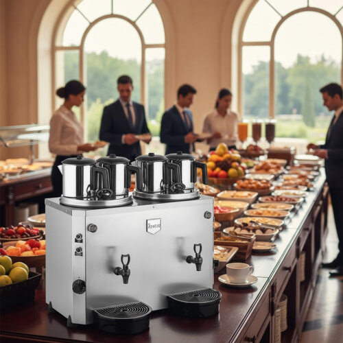 Remta DE17 Jumbo Tea Maker, 4 заварочных чайника, 17+17 л, электрический - Remta (1)