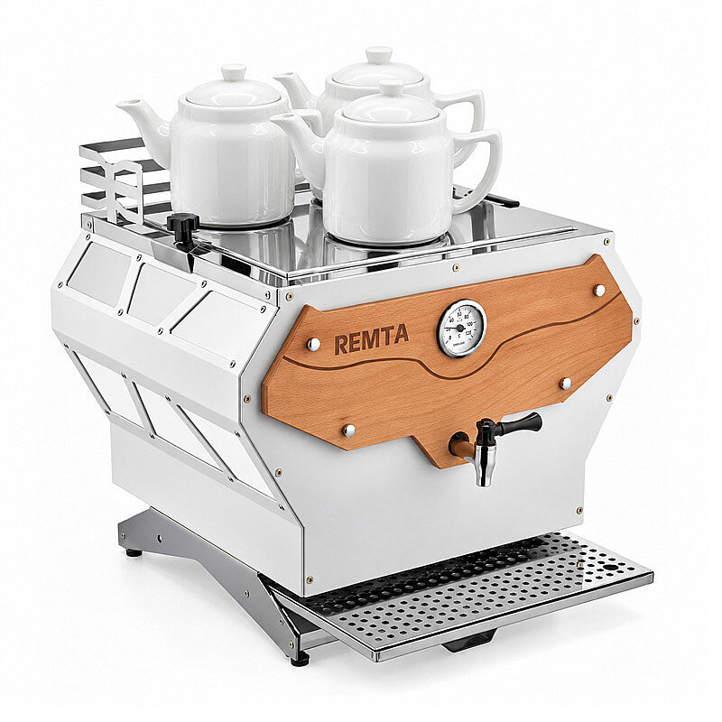 Remta DE23 Pro Serisi 3 Demlikli Jumbo Çay Makinesi, 30 L, Beyaz - Remta