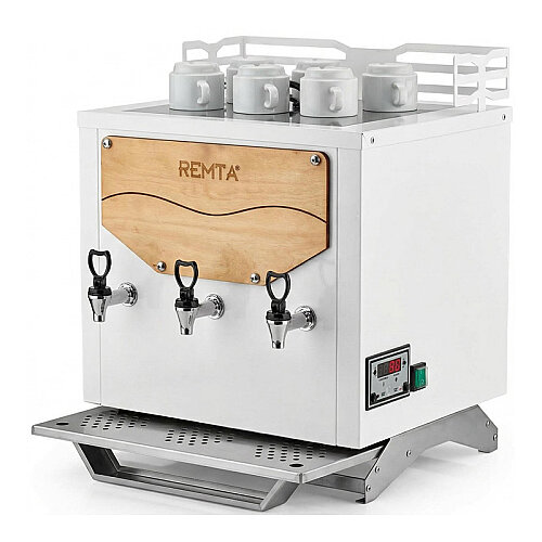Remta DE31 3 Musluklu Şamandıralı Jumbo Çay Makinesi, 21.5 L, Beyaz - 1