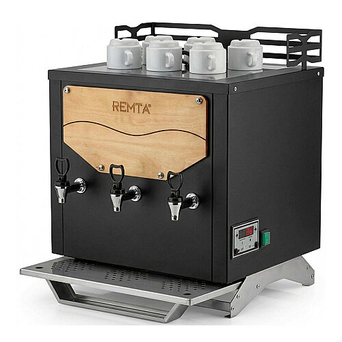 Remta DE31 3 Musluklu Şamandıralı Jumbo Çay Makinesi, 21.5 L, Siyah 