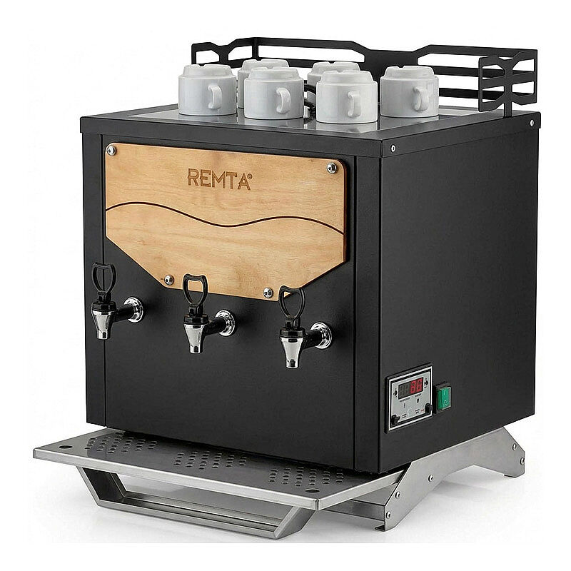 Remta DE31 3 Musluklu Şamandıralı Jumbo Çay Makinesi, 21.5 L, Siyah - Remta