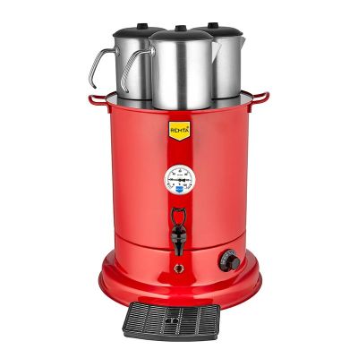 Remta EL10 Elite Çay Makinesi, 3 Demlikli, 28 L, Elektrikli, Kırmızı - Remta