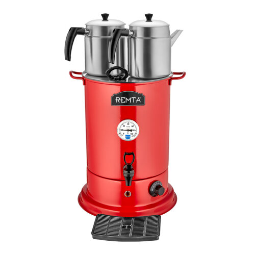 Remta EL11 Elite Çay Makinesi, 2 Demlikli, 18 L, Elektrikli, Kırmızı - 1