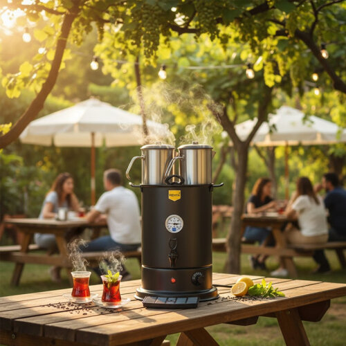 Remta EL11 Elite Çay Makinesi, 2 Demlikli, 20 L, Elektrikli, Siyah - 2