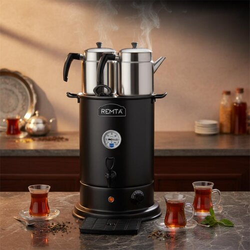 Remta EL11 Elite Tea Maker, 2 заварочных чайника, 20 л, электрический, черный - 2