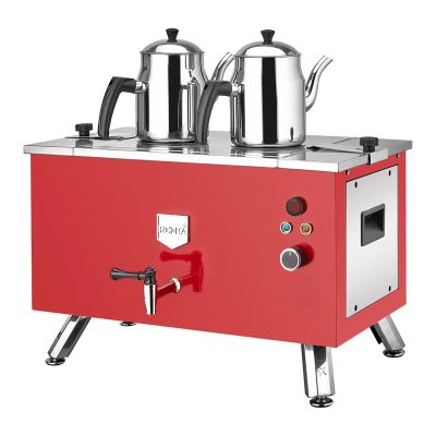 Remta EP02-L Çift Cidarlı 2 Demlikli Çay Makinesi, 20 L, Elektrikli, Kırmızı - 1
