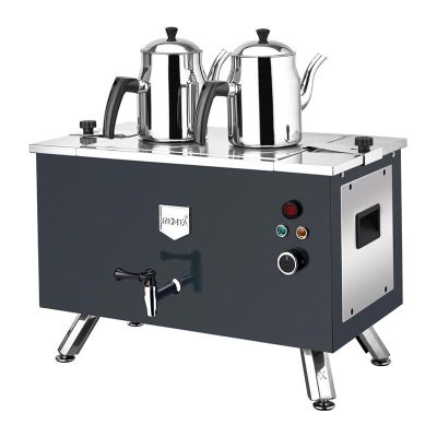Remta EP02-L Çift Cidarlı 2 Demlikli Çay Makinesi, 20 L, Elektrikli, Siyah - 1
