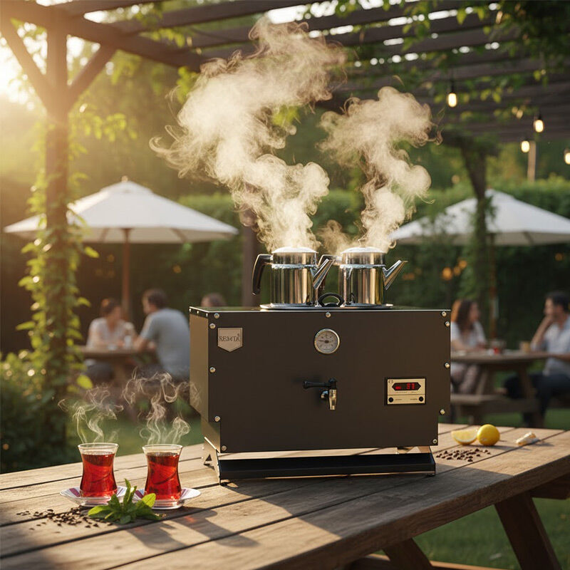 Remta EP02-L Double Walled Tea Maker with 2 Teapots, 20 L, Electric, Black - Remta