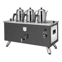 Remta EP03-L Double Walled Tea Maker with 3 Teapots, 31 L, Electric, Black - 1