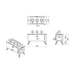 Remta EP03-L Чайник с двойными стенками и 3 заварочными чайниками, 31 л, электрический, черный - 3