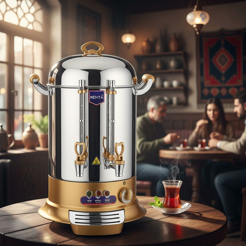 Remta GR15 Tea Maker, 32 L, 250 Cup Capacity, Gold - Remta