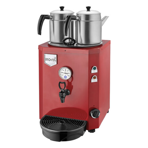Remta DE12 Jumbo Çay Makinesi, 2 Demlikli, 13 L, Elektrikli, Kırmızı - 1