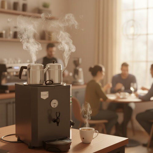 Remta DE11 Jumbo Çay Makinesi, 2 Demlikli, 23 L, Elektrikli, Siyah - Remta (1)